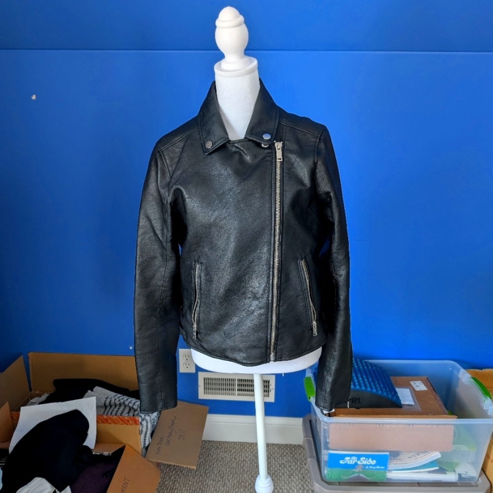 Abercrobie Fitch vegan leather coat